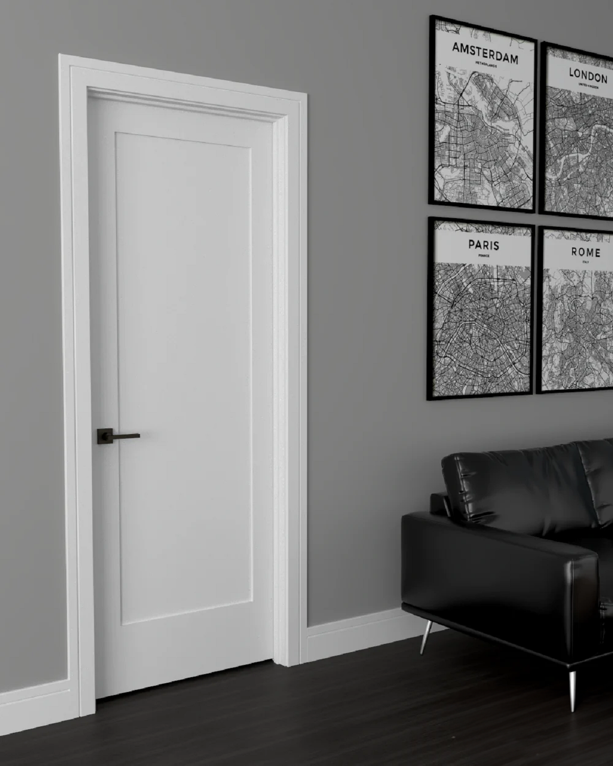Shaker 1-Panel Hollow Door (Pre-Hung)-80"