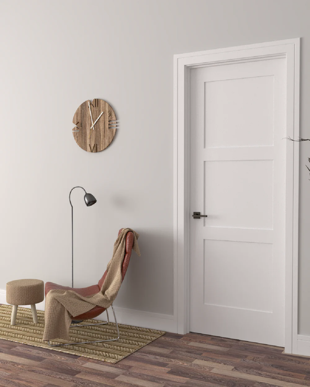 Shaker 3-Panel 34-inch x 80-inch x 1-3/8-inch Solid Core Interior Door