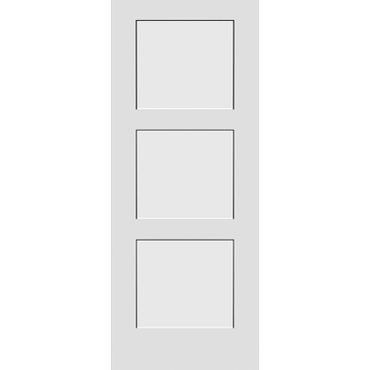 Shaker 3-Panel 30-inch x 80-inch x 1-3/8-inch Solid Core Interior Door