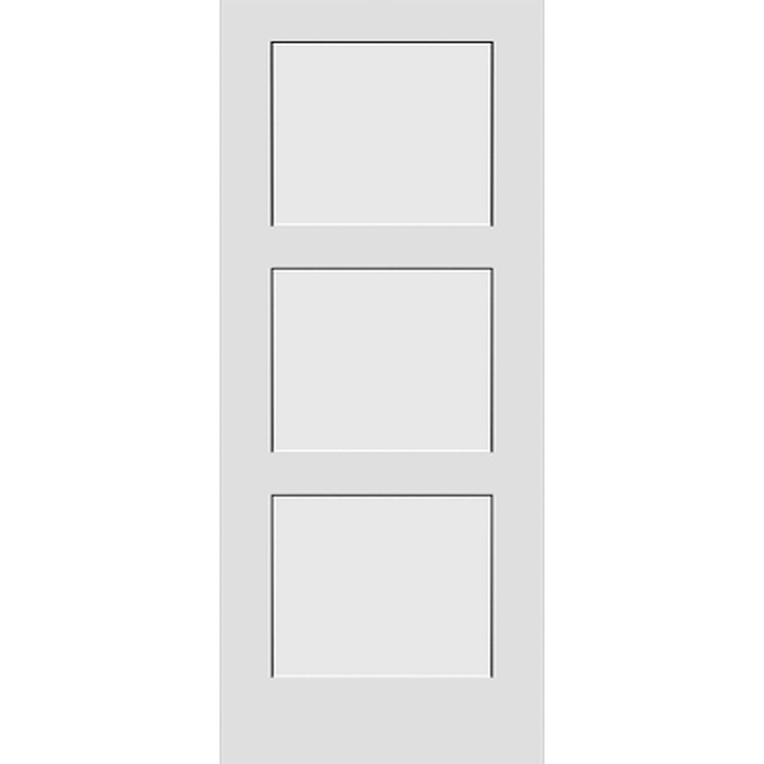 Shaker 3-Panel 34-inch x 80-inch x 1-3/8-inch Solid Core Interior Door