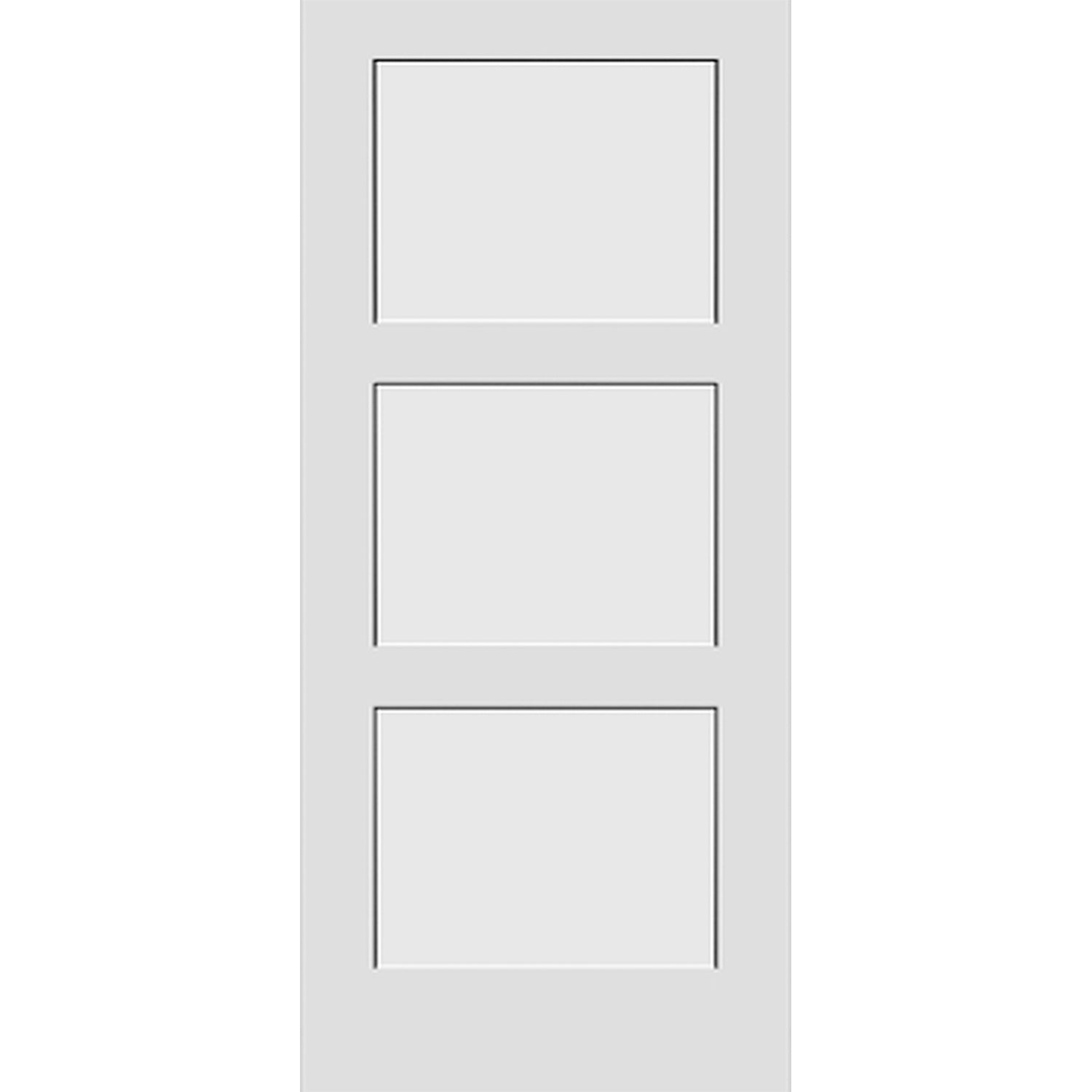 Shaker 3-Panel 36-inch x 80-inch x 1-3/8-inch Solid Core Interior Door