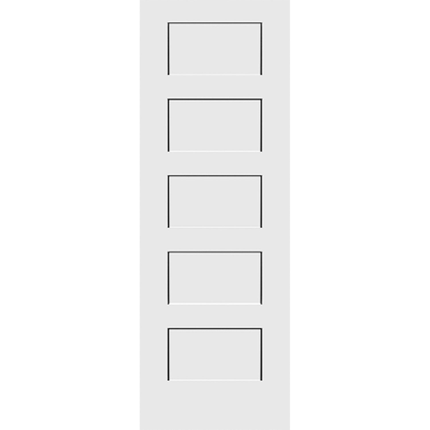 Shaker 5-Panel 28-inch x 80-inch x 1-3/8-inch Solid Core Interior Door