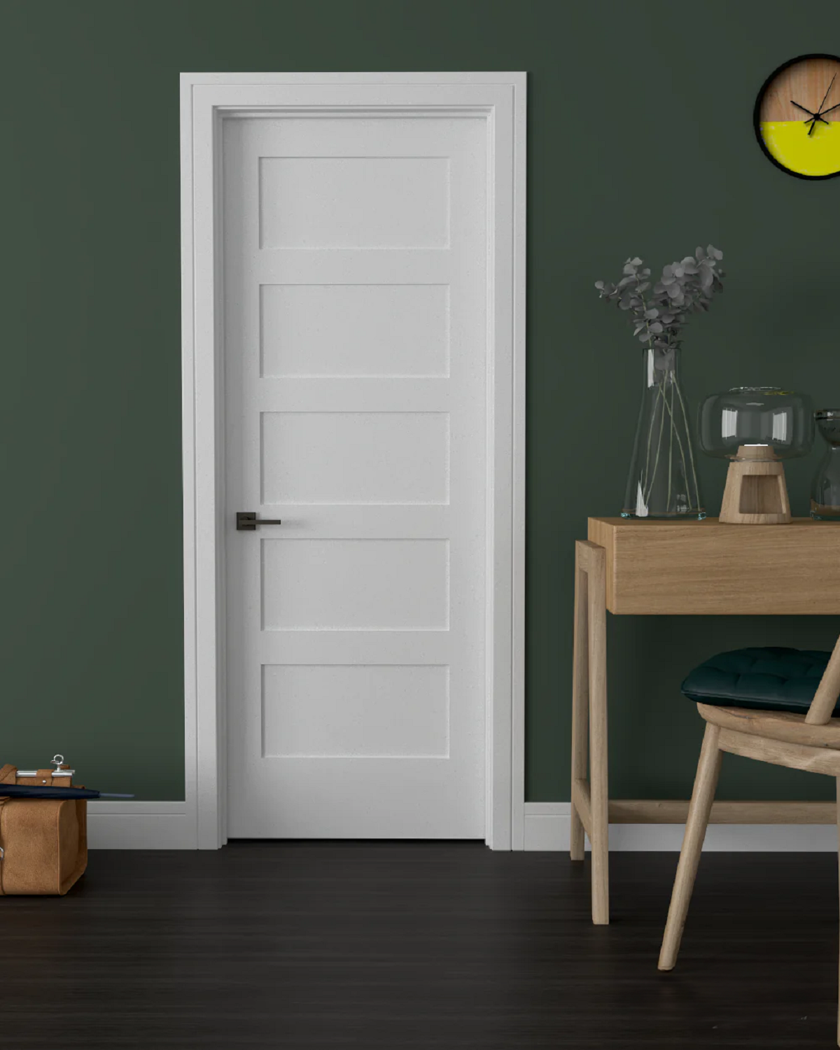 Shaker 5-Panel 24-inch x 80-inch x 1-3/8-inch Solid Core Interior Door