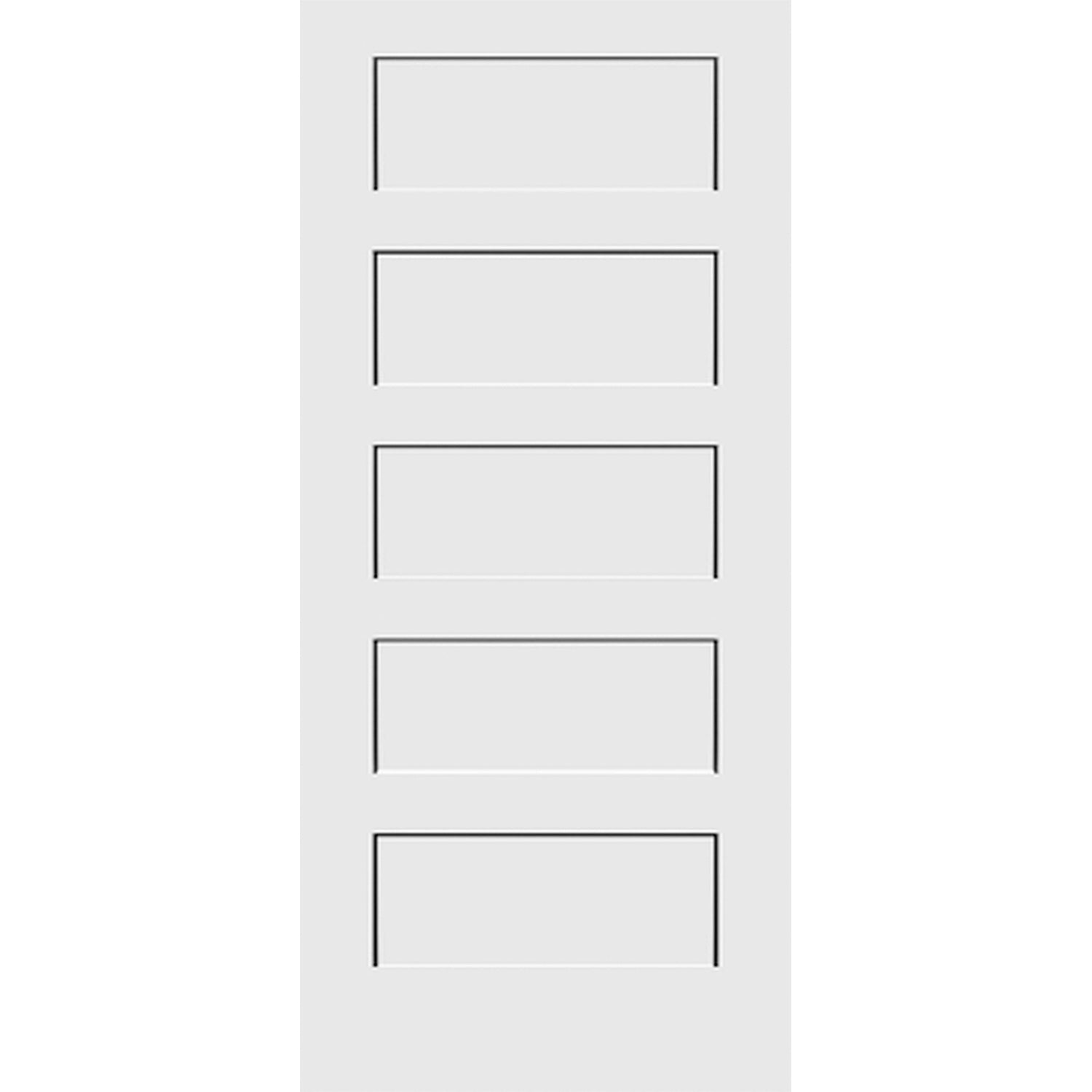 Shaker 5-Panel 36-inch x 80-inch x 1-3/8-inch Solid Core Interior Door