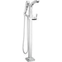 Delta Tesla Single Handle Floor Mount Tub Filler Trim with Hand Shower