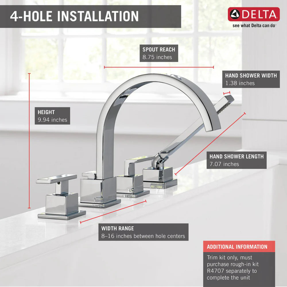 Delta Vero Roman Tub Trim with Hand Shower