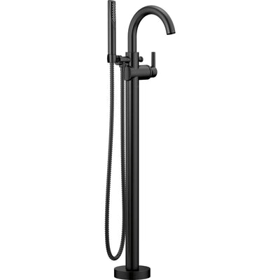 Delta Trinsic Floor-Mount Single-Handle Tub Filler Trim with Integrated Hand Shower