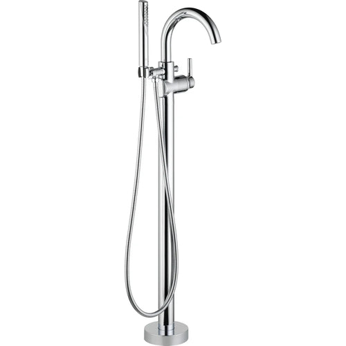 Delta Trinsic Floor-Mount Single-Handle Tub Filler Trim with Integrated Hand Shower