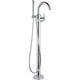 Delta Trinsic Floor-Mount Single-Handle Tub Filler Trim with Integrated Hand Shower