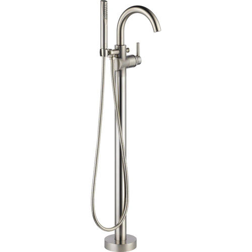 Delta Trinsic Floor-Mount Single-Handle Tub Filler Trim with Integrated Hand Shower