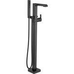 Delta Ara Single Handle Floor Mount Tub Filler Trim with Hand Shower