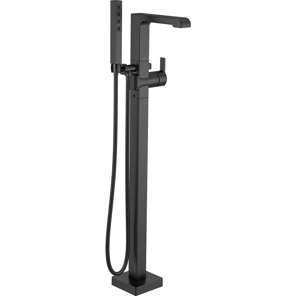 Delta Ara Single Handle Floor Mount Tub Filler Trim with Hand Shower