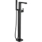 Delta Ara Single Handle Floor Mount Tub Filler Trim with Hand Shower