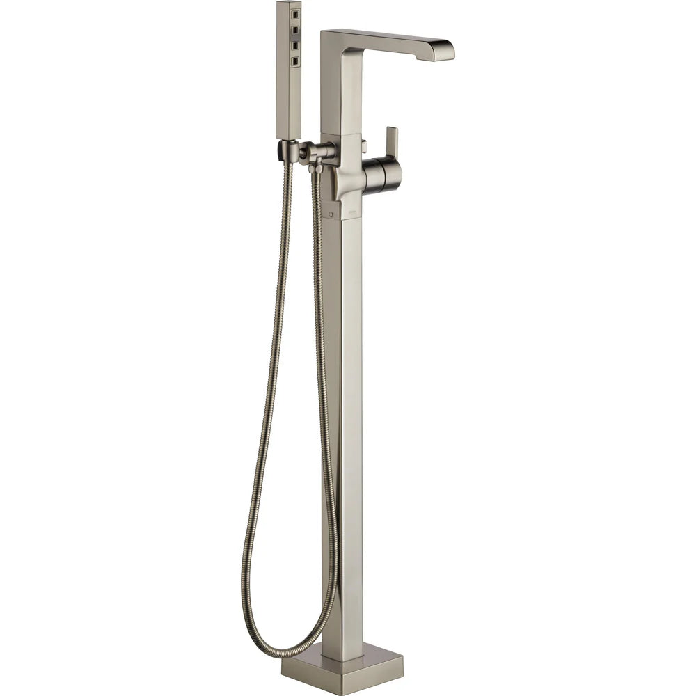 Delta Ara Single Handle Floor Mount Tub Filler Trim with Hand Shower