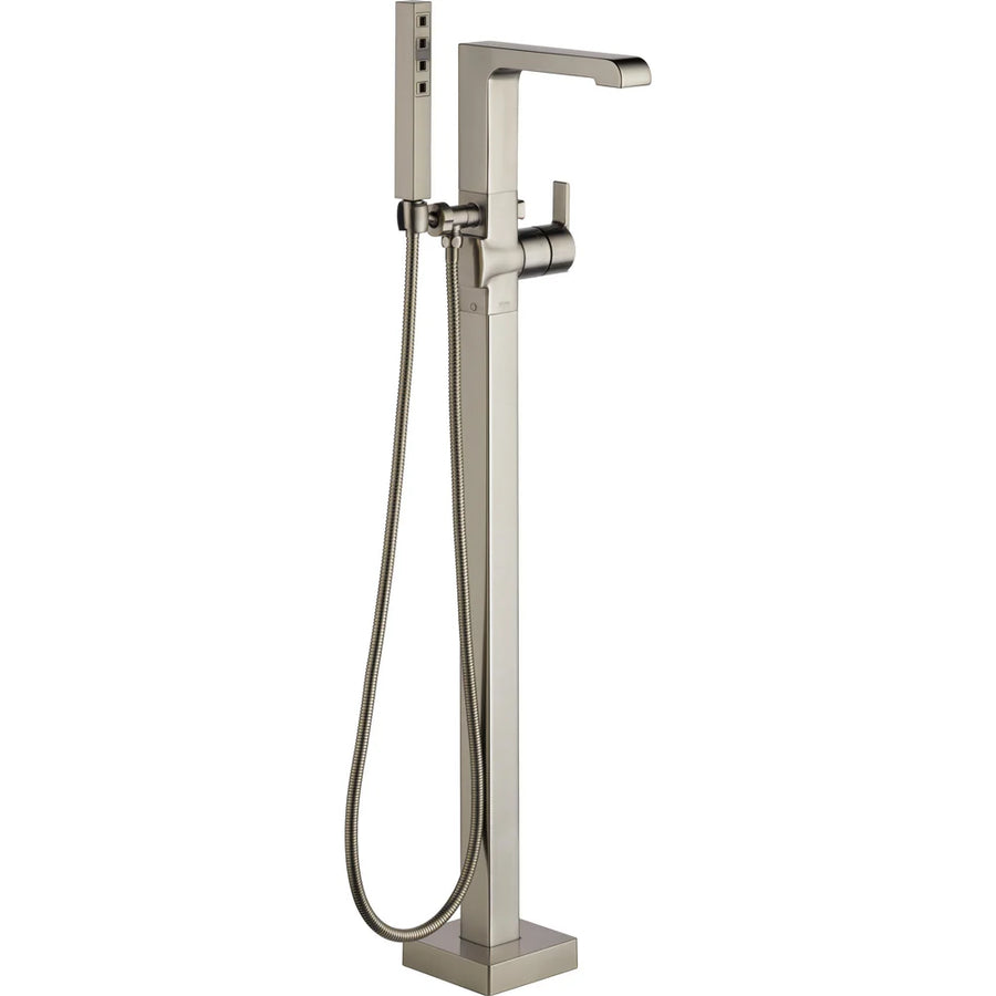Delta Ara Single Handle Floor Mount Tub Filler Trim with Hand Shower
