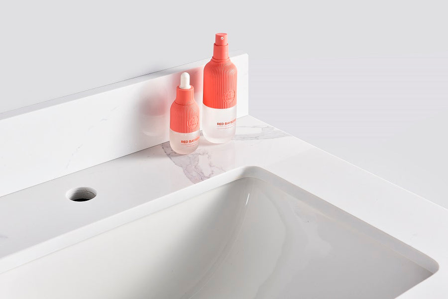 Tesoro 48" Shaker Bathroom Vanity With Quartz Countertop (MDF)