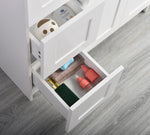 Tesoro 42" Shaker Bathroom Vanity With Quartz Countertop (Solid Wood)-Left Side Drawers