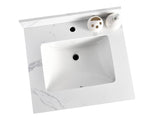 Tesoro 36" Shaker Bathroom Vanity With Quartz Countertop (Solid Wood)-Right Side Drawers