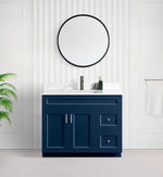 Tesoro 42" Shaker Bathroom Vanity With Quartz Countertop (Solid Wood)