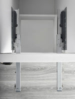 Rossi 42" Slim Shaker Bathroom Vanity With Quartz Countertop (MDF)-White