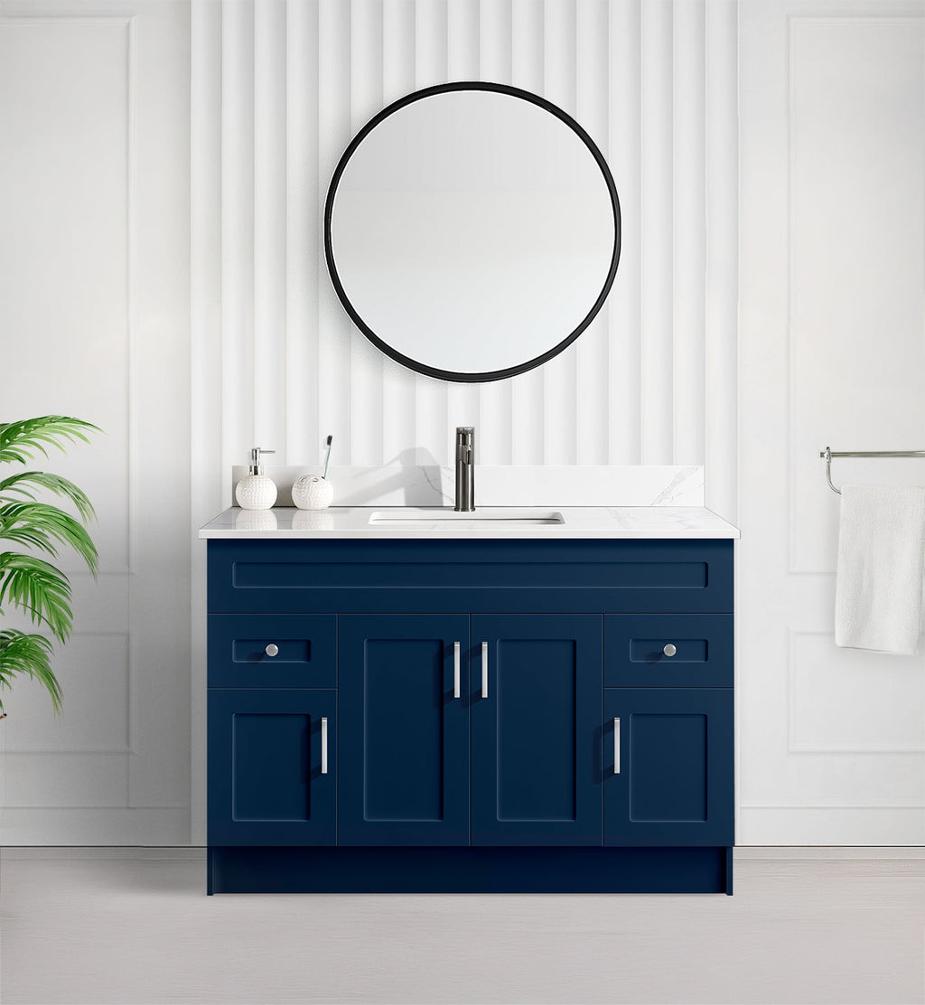 Tesoro 48" Shaker Bathroom Vanity With Quartz Countertop (MDF)