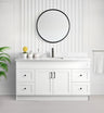 Tesoro 60" Single Sink Shaker Bathroom Vanity With Quartz Countertop (MDF)