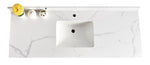 Tesoro 36" Shaker Bathroom Vanity With Quartz Countertop (MDF)-Left-Side Drawers