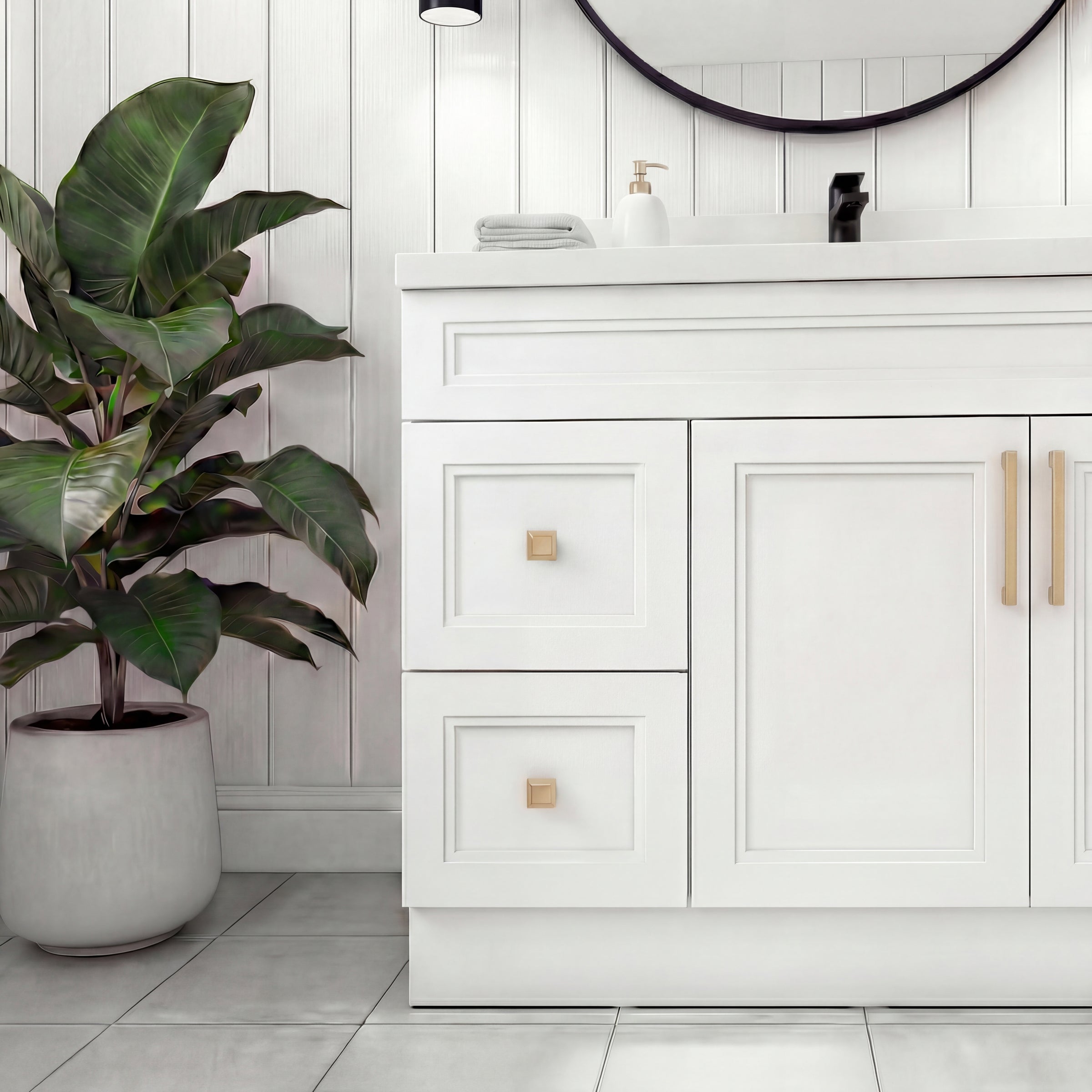 Tesoro 36" Shaker Bathroom Vanity With Quartz Countertop (Solid Wood)