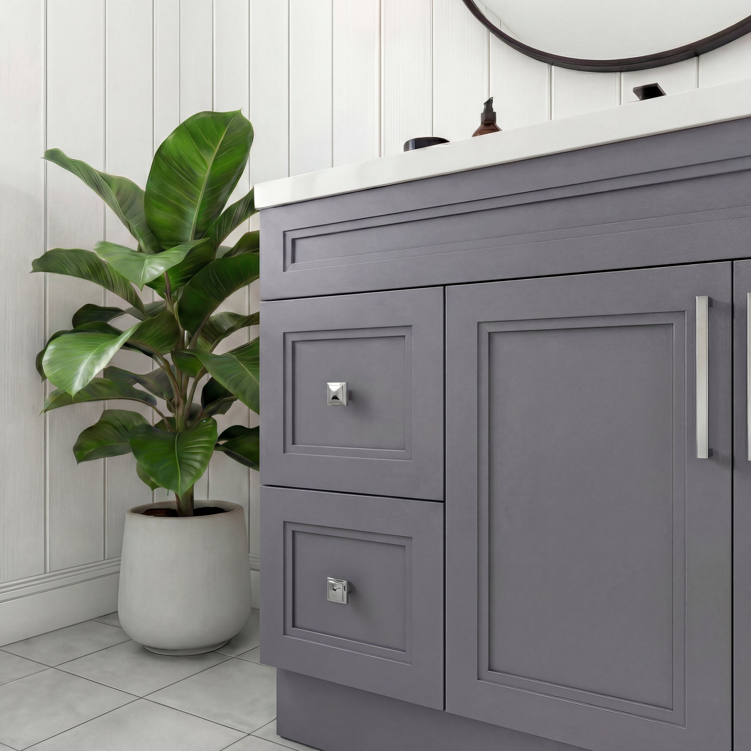 Tesoro 36" Shaker Bathroom Vanity With Quartz Countertop (Solid Wood)