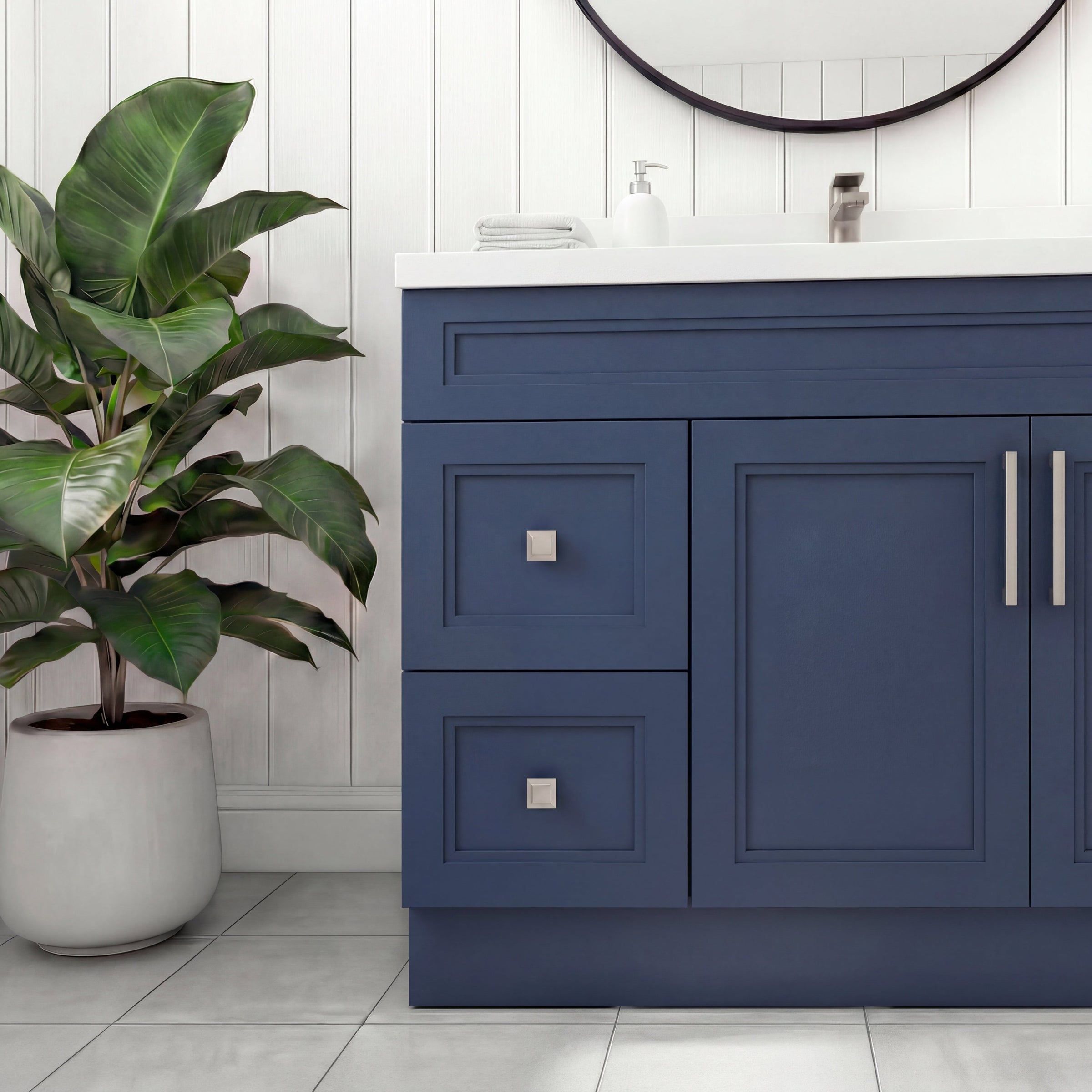 Tesoro 42" Shaker Bathroom Vanity With Quartz Countertop (Solid Wood)