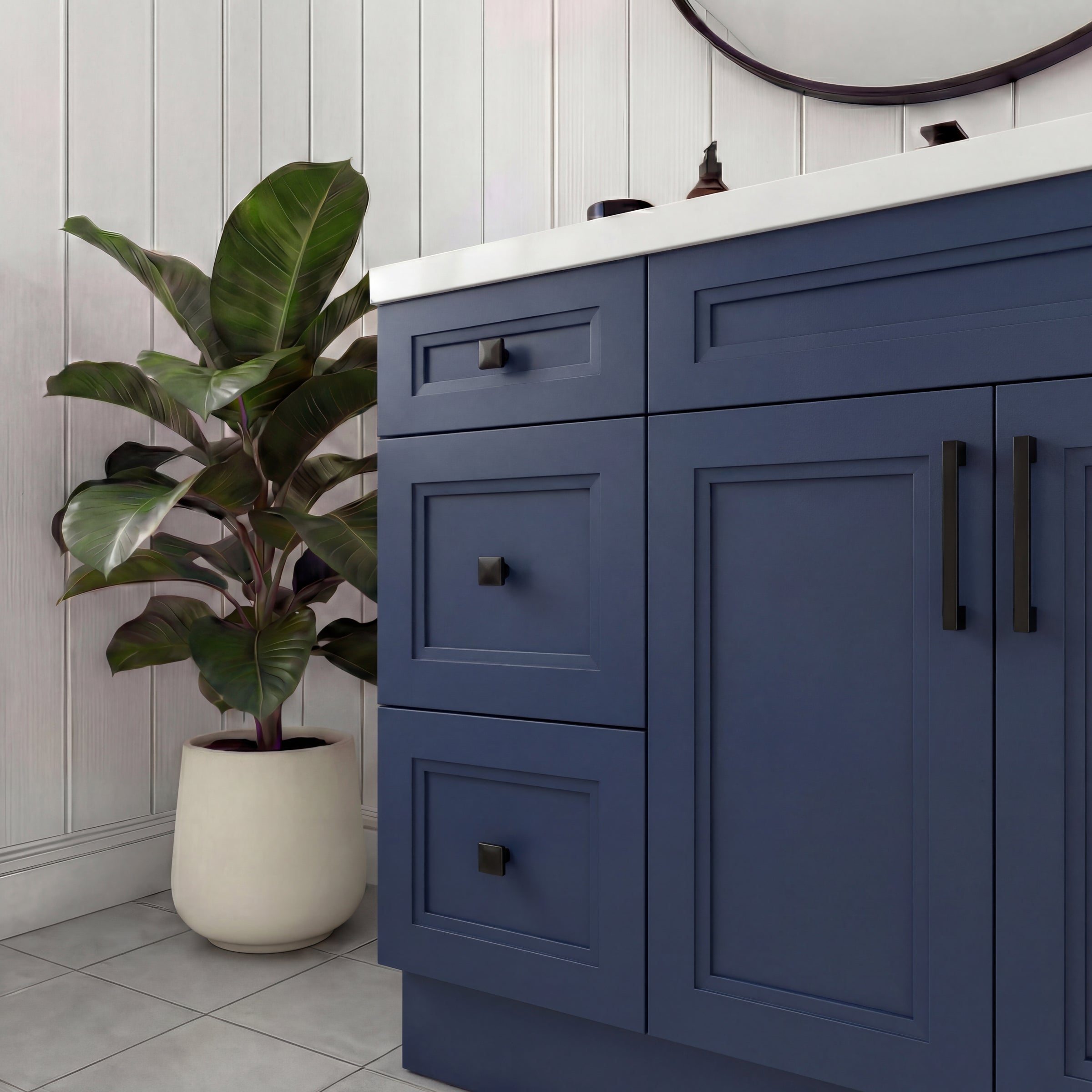 Tesoro 48" Shaker Bathroom Vanity With Quartz Countertop (Solid Wood)