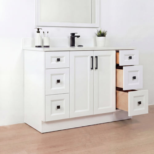 Tesoro 48" Shaker Bathroom Vanity With Quartz Countertop (Solid Wood)