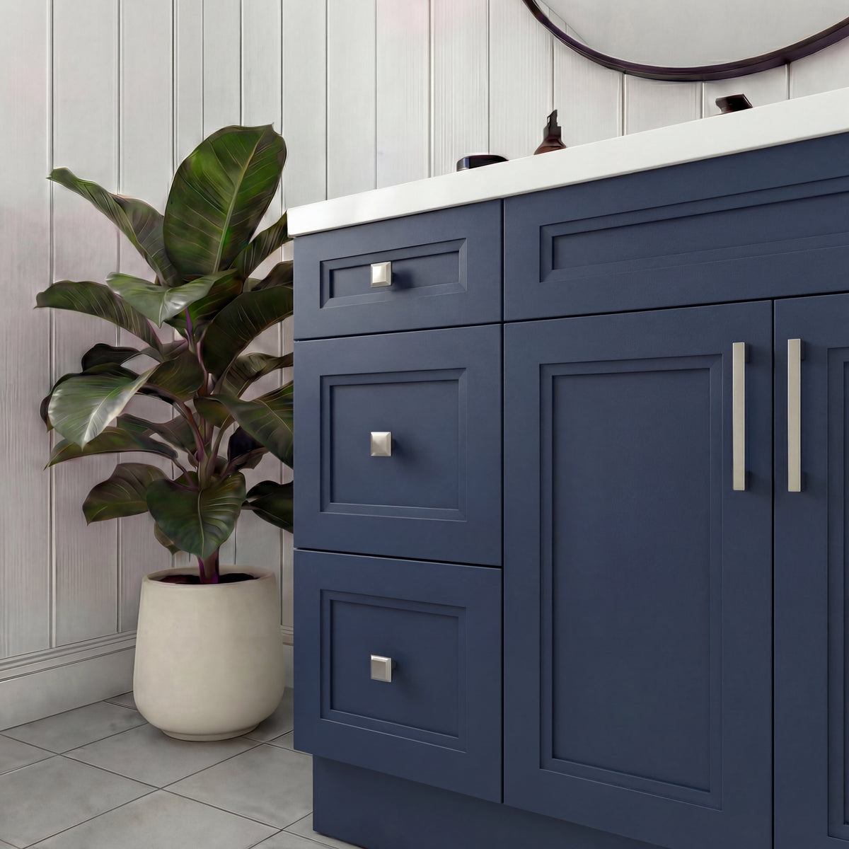 Tesoro 48" Shaker Bathroom Vanity With Quartz Countertop (Solid Wood)