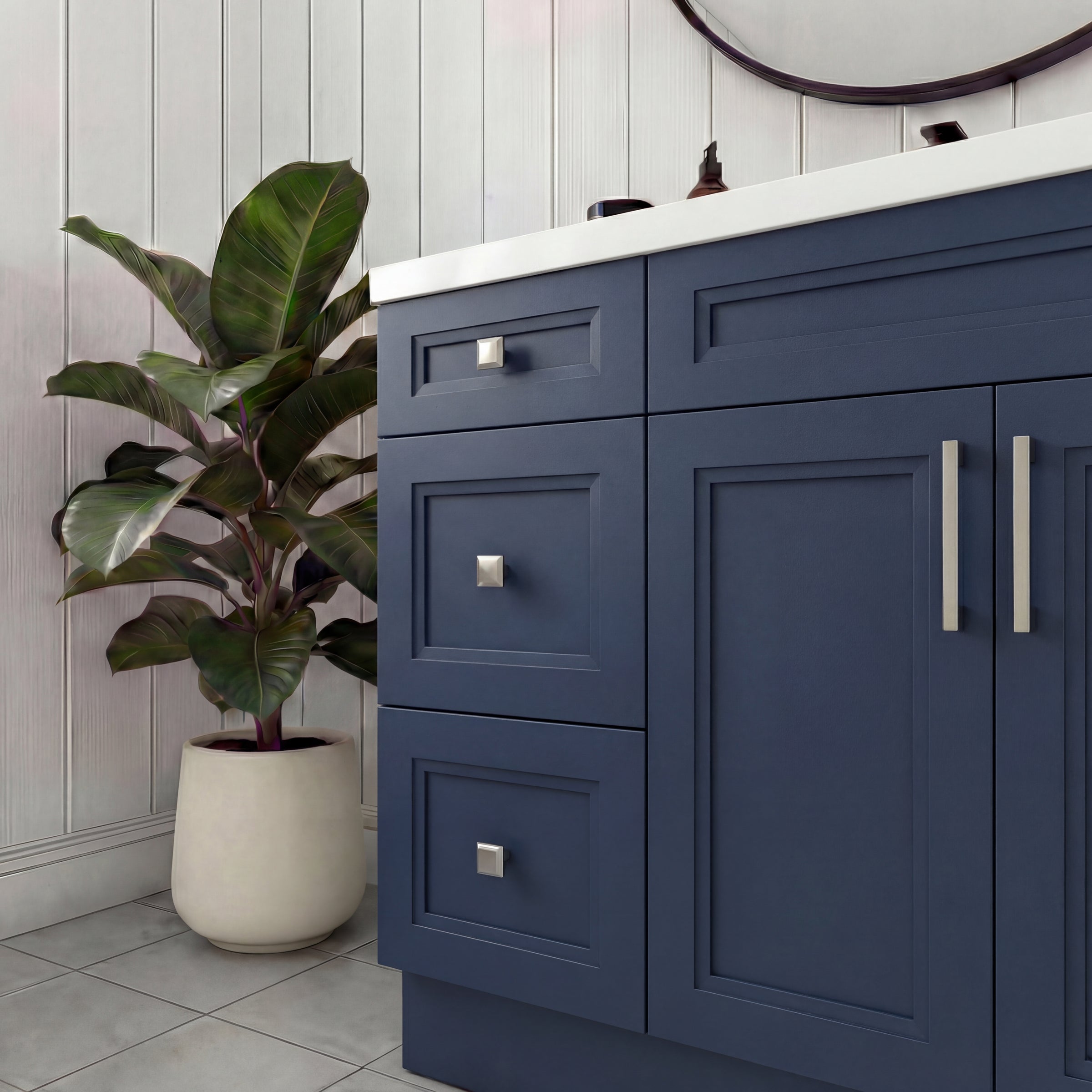 Tesoro 48" Shaker Bathroom Vanity With Quartz Countertop (Solid Wood)