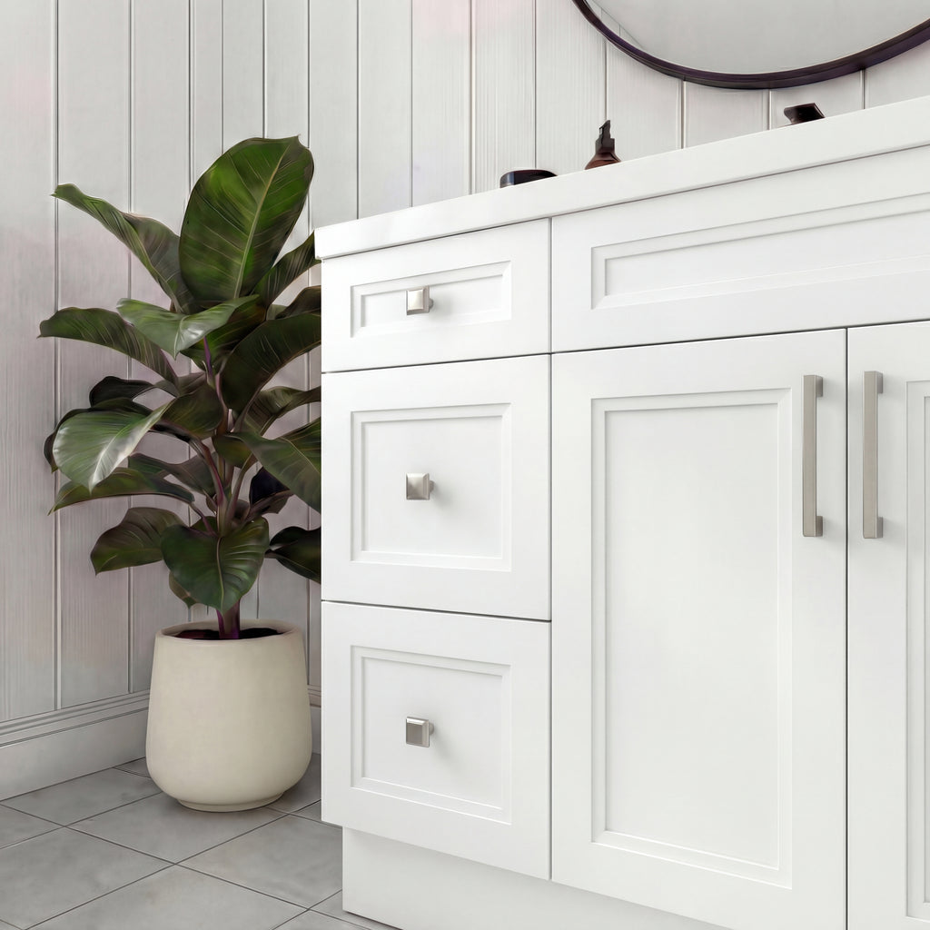 Tesoro 60" Single Sink Shaker Bathroom Vanity With Quartz Countertop (Solid Wood)