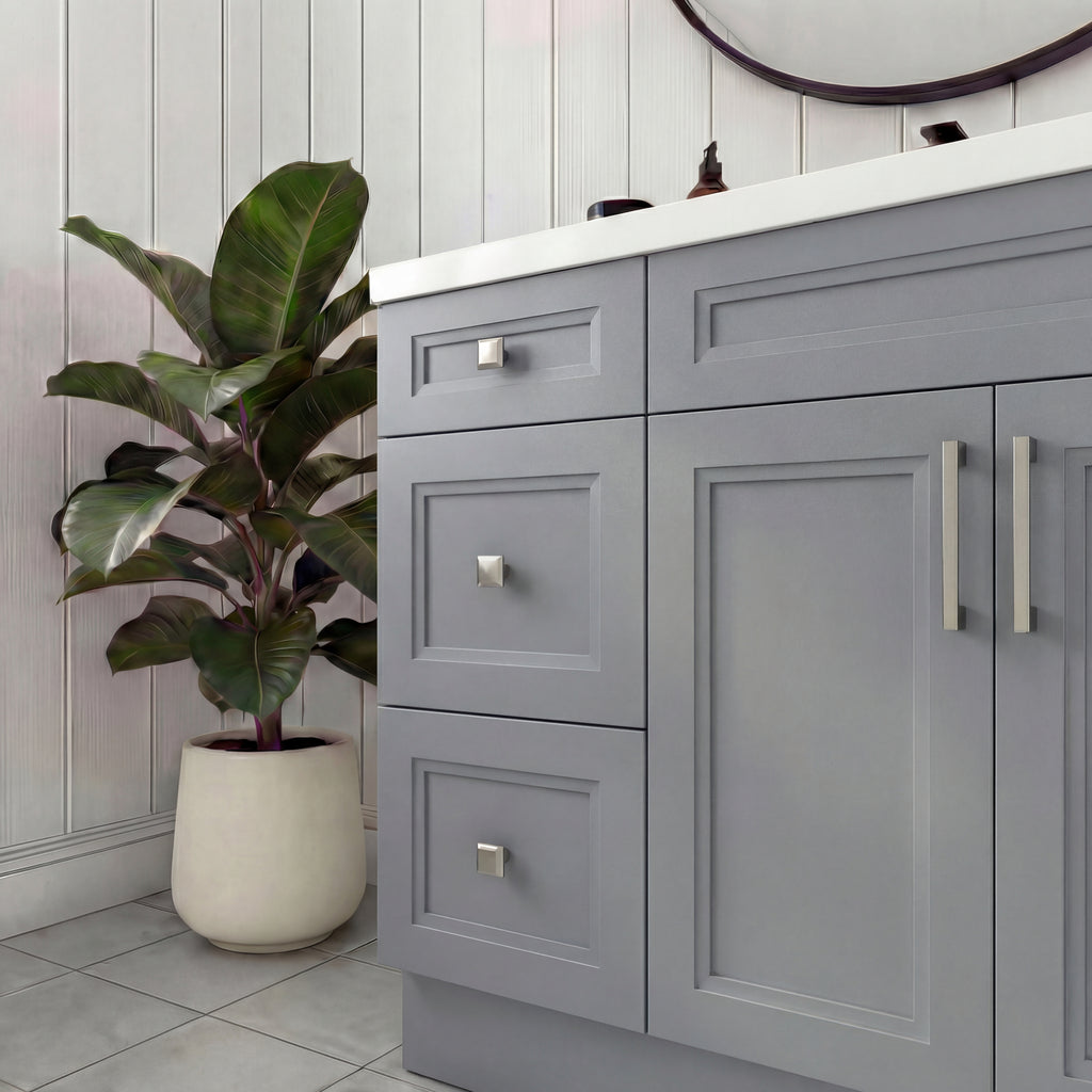 Tesoro 60" Single Sink Shaker Bathroom Vanity With Quartz Countertop (Solid Wood)