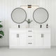 Tesoro 60" Double Sink Shaker Bathroom Vanity With Quartz Countertop (Solid Wood)