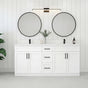 Tesoro 60" Double Sink Shaker Bathroom Vanity With Quartz Countertop (Solid Wood)