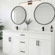 Tesoro 60" Double Sink Shaker Bathroom Vanity With Quartz Countertop (Solid Wood)