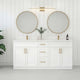Tesoro 60" Double Sink Shaker Bathroom Vanity With Quartz Countertop (Solid Wood)