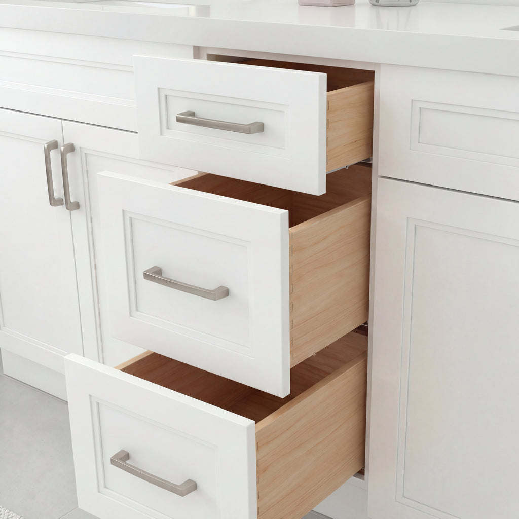 Tesoro 72" Double Sink Shaker Bathroom Vanity With Quartz Countertop (Solid Wood)