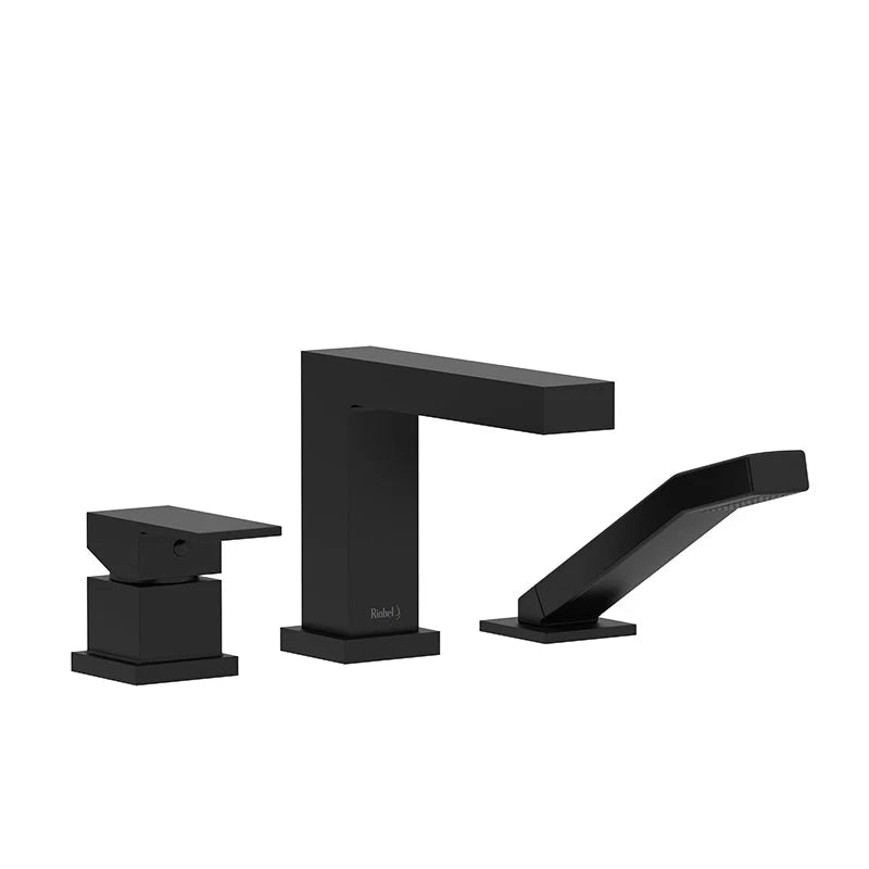 Riobel Kubik 3-Piece Deck-Mount Tub Filler with Hand Shower