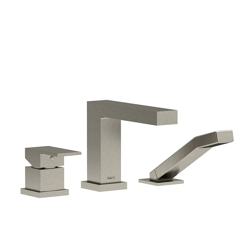 Riobel Kubik 3-Piece Deck-Mount Tub Filler with Hand Shower