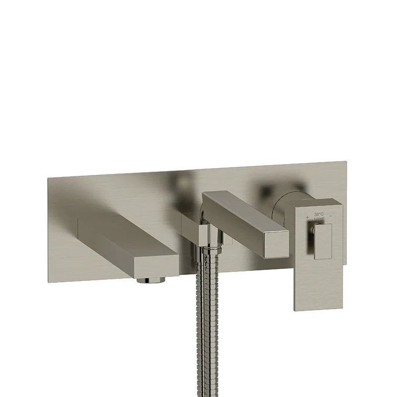 Riobel Kubik Wall-Mount Tub Filler with Hand Shower
