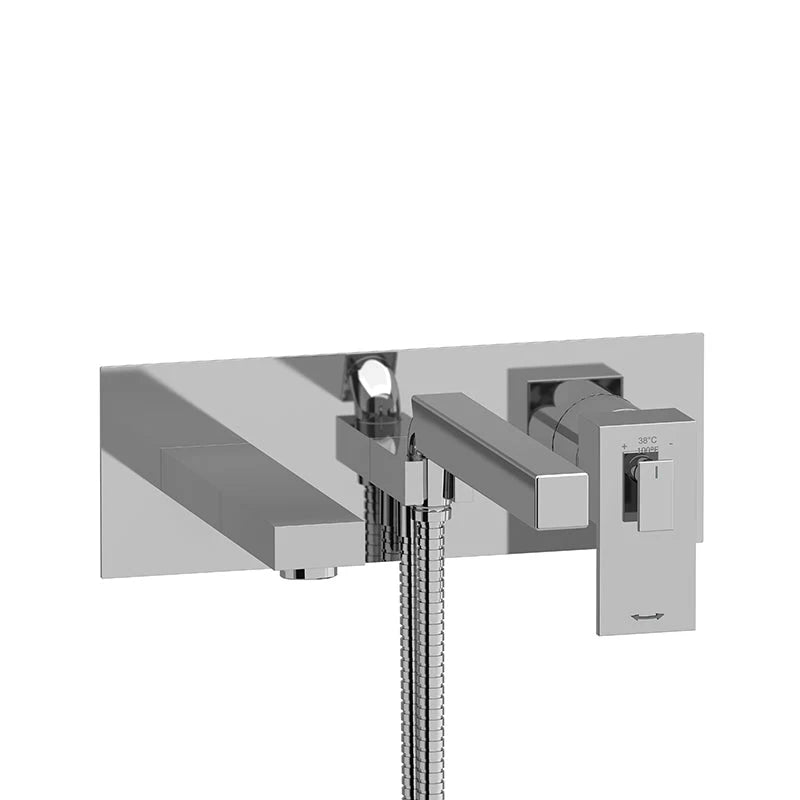 Riobel Kubik Wall-Mount Tub Filler with Hand Shower