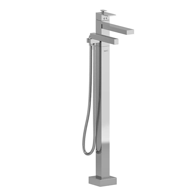 Riobel Kubik Floor-Mount Tub Filler with Hand Shower