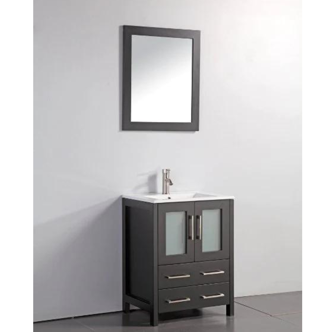 Vanity Art - Westmount 24" Single Sink Bathroom Vanity Set with Sink and Mirror