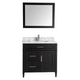 Vanity Art - Hudson 36" Single Sink Bathroom Vanity Set with Sink and Mirror (Carrara Marble Top)
