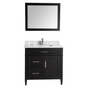 Vanity Art - Hudson 36" Single Sink Bathroom Vanity Set with Sink and Mirror (Carrara Marble Top)