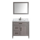 Vanity Art - Hudson 36" Single Sink Bathroom Vanity Set with Sink and Mirror (Carrara Marble Top)
